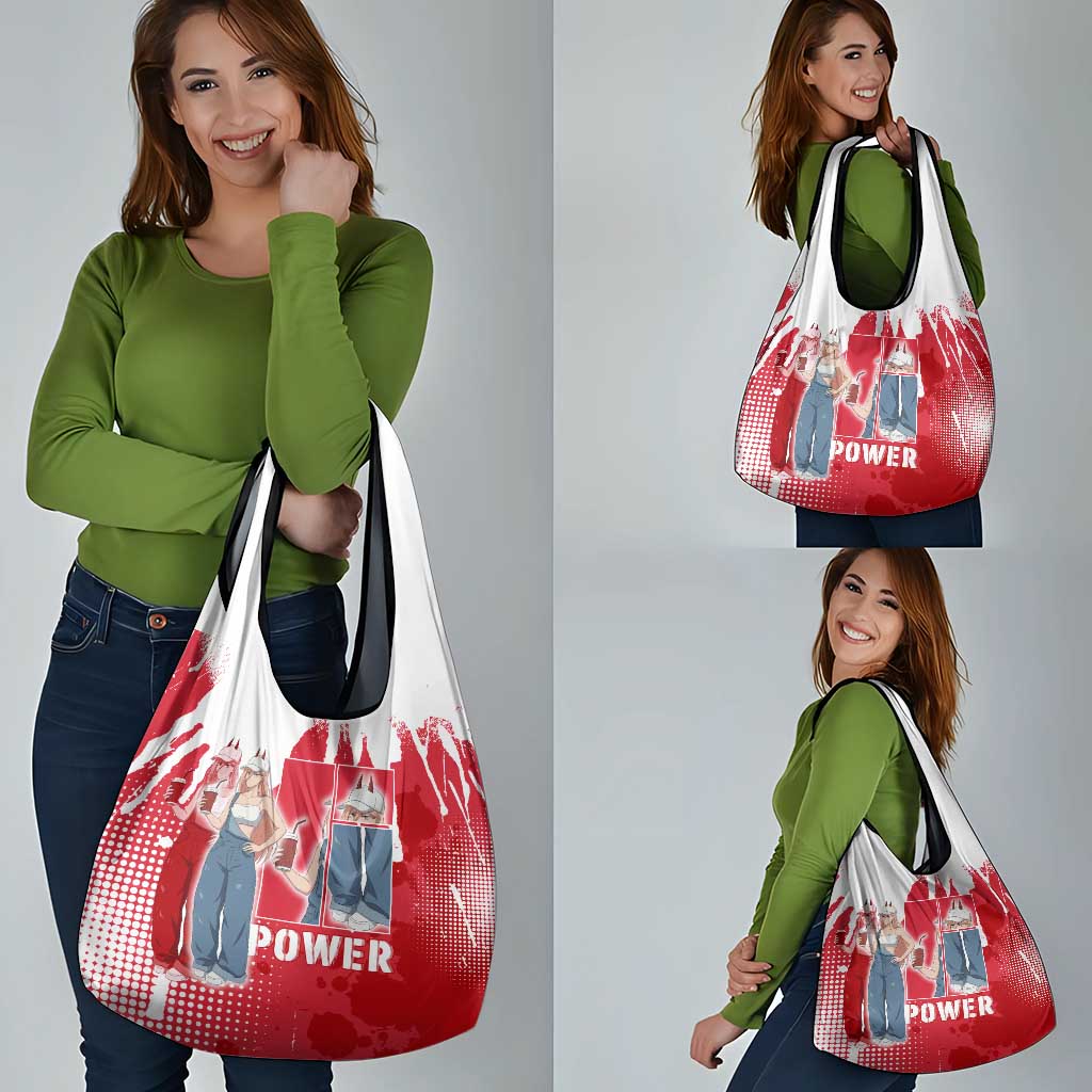 Power Chainsaw Man Grocery Bag Grunge Pop Manga Panel Style