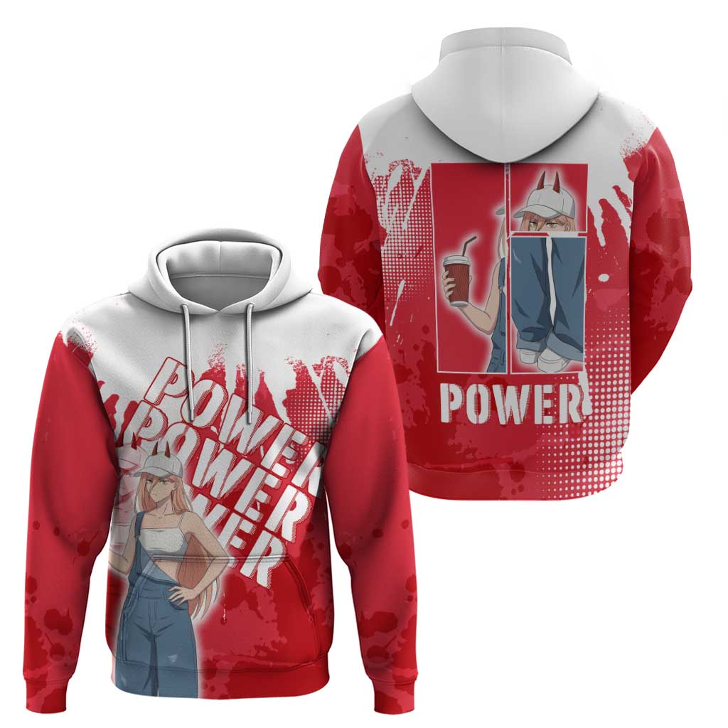 Power Chainsaw Man Hoodie Grunge Pop Manga Panel Style