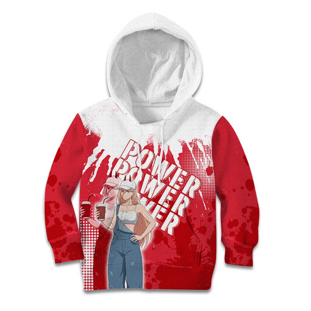 Power Chainsaw Man Kid Hoodie Grunge Pop Manga Panel Style