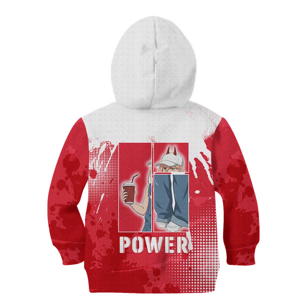 Power Chainsaw Man Kid Hoodie Grunge Pop Manga Panel Style