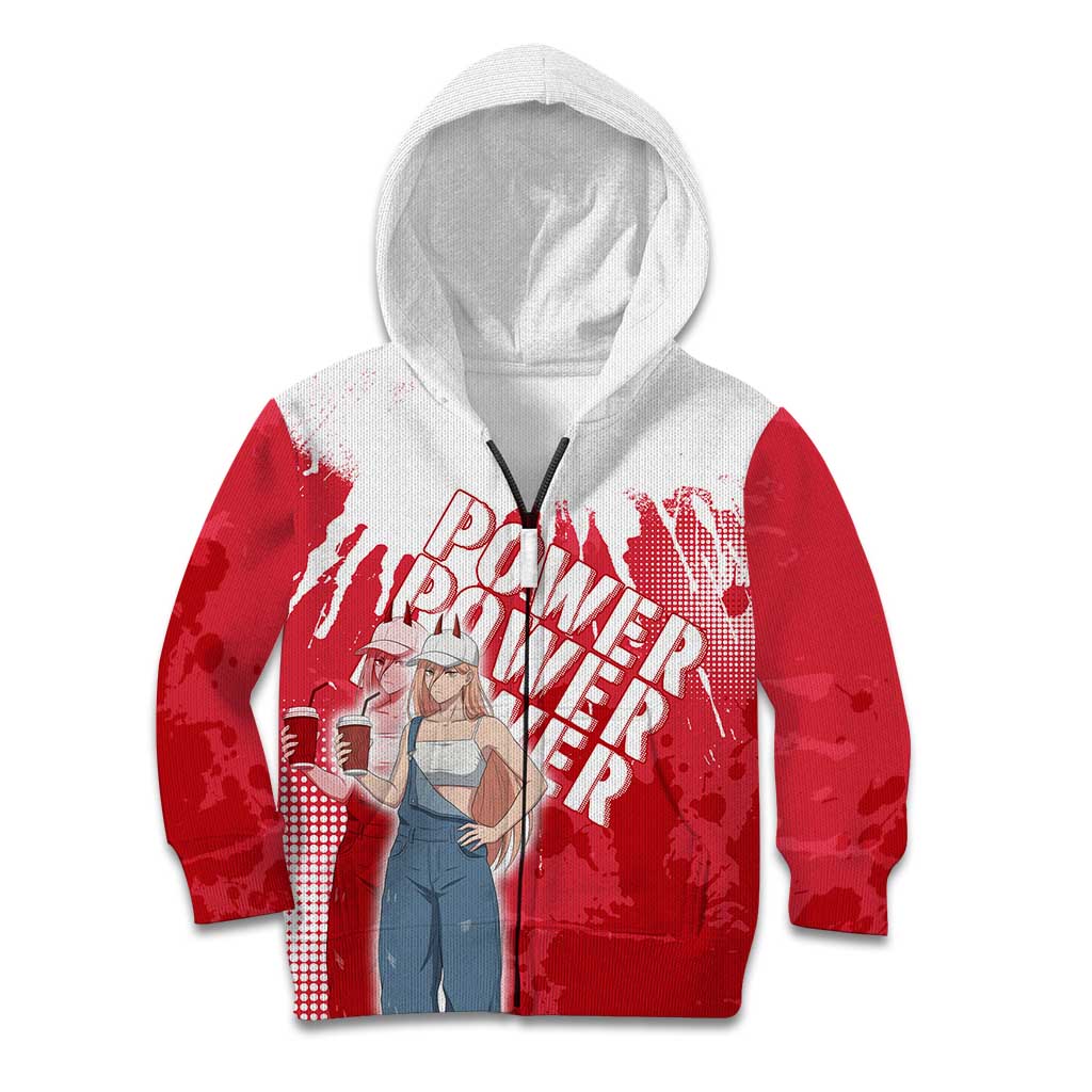 Power Chainsaw Man Kid Hoodie Grunge Pop Manga Panel Style