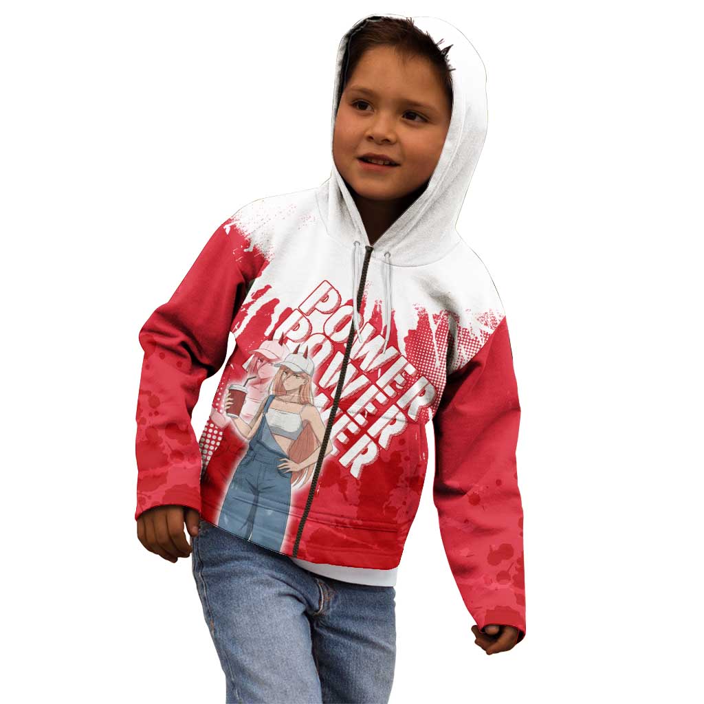 Power Chainsaw Man Kid Hoodie Grunge Pop Manga Panel Style