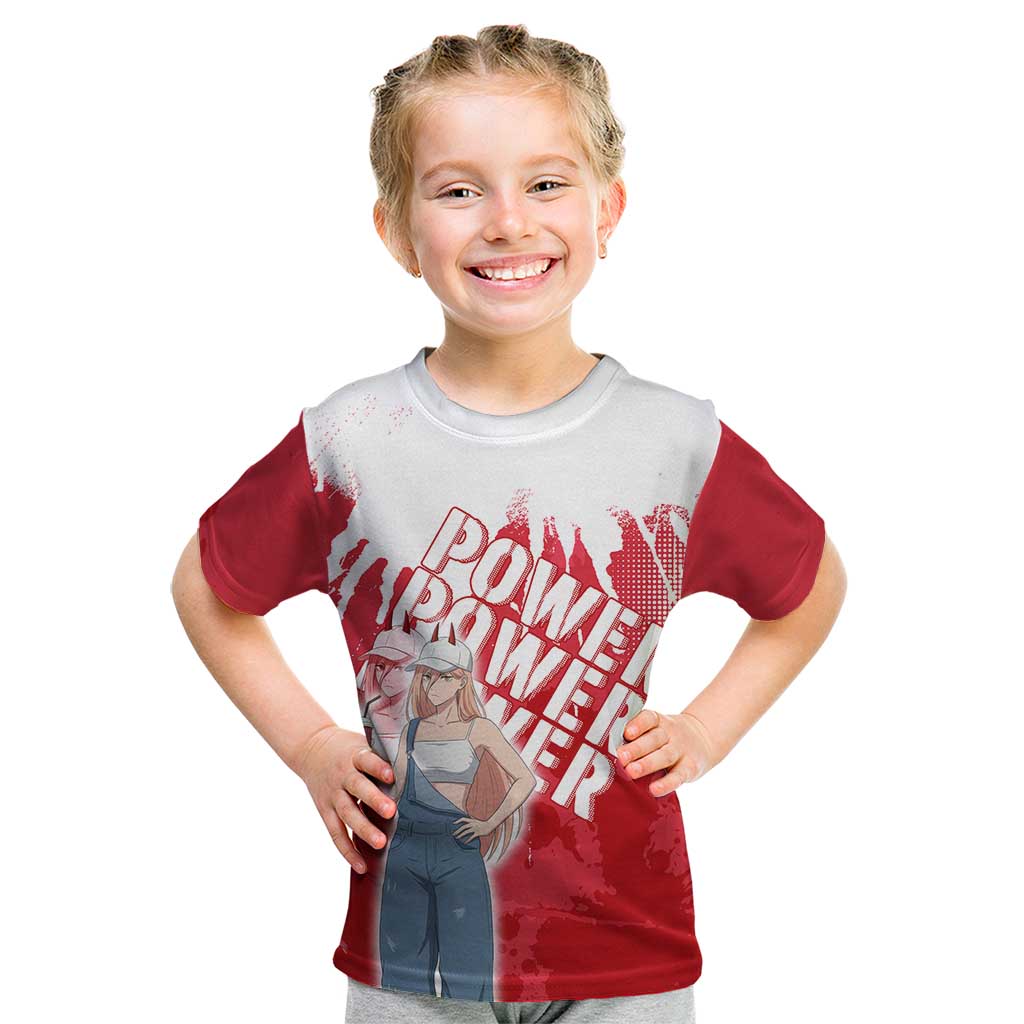 Power Chainsaw Man Kid T Shirt Grunge Pop Manga Panel Style