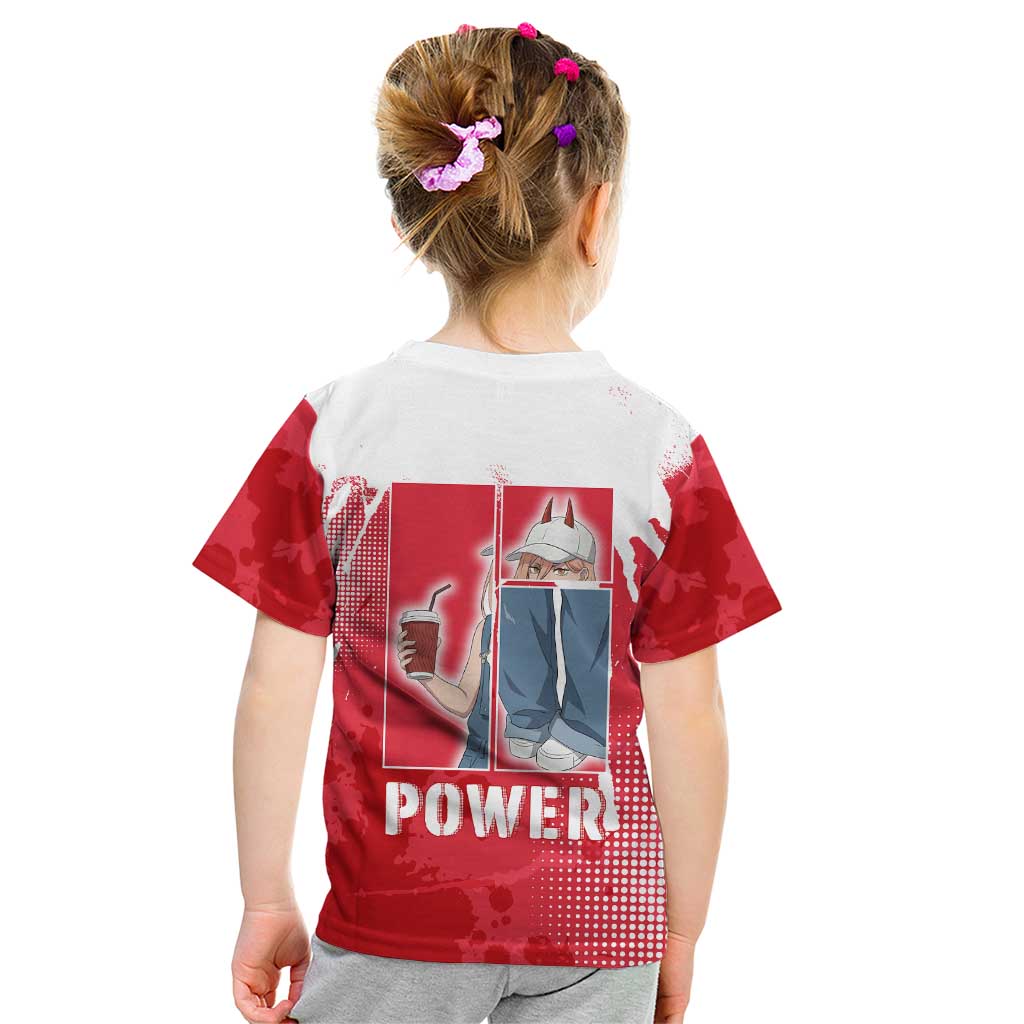 Power Chainsaw Man Kid T Shirt Grunge Pop Manga Panel Style