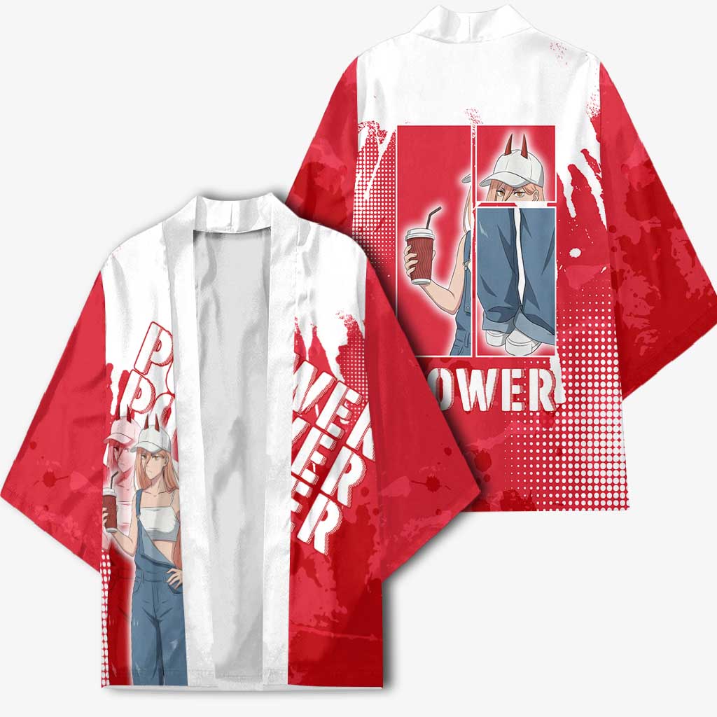 Power Chainsaw Man Kimono Grunge Pop Manga Panel Style