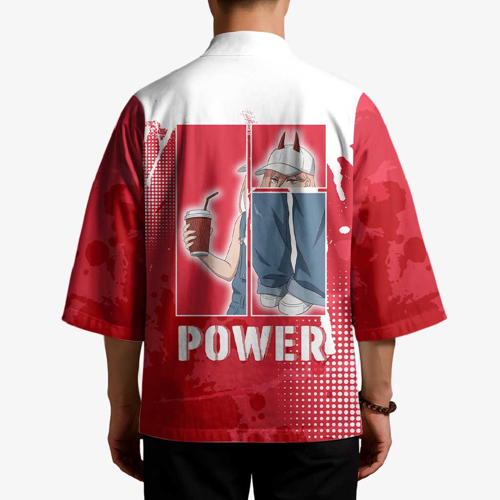 Power Chainsaw Man Kimono Grunge Pop Manga Panel Style