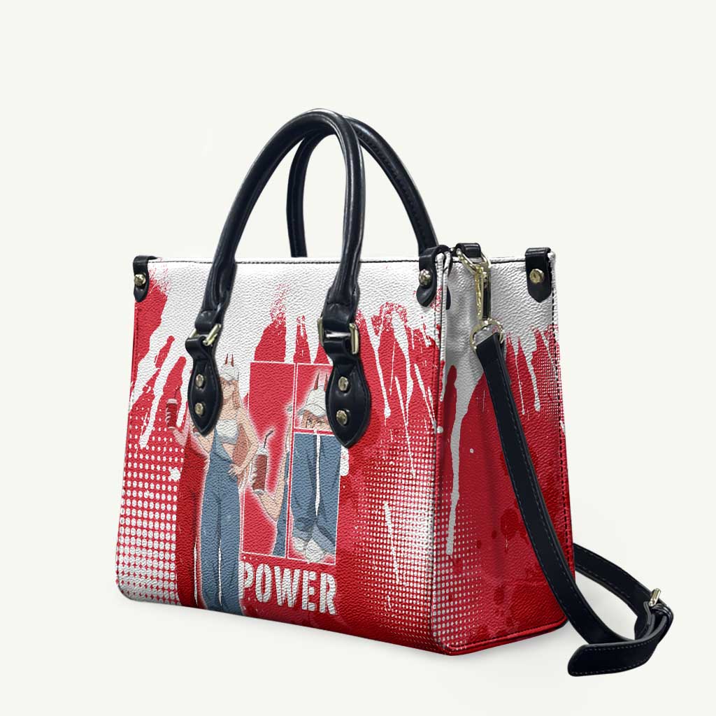 Power Chainsaw Man Leather Bag Grunge Pop Manga Panel Style