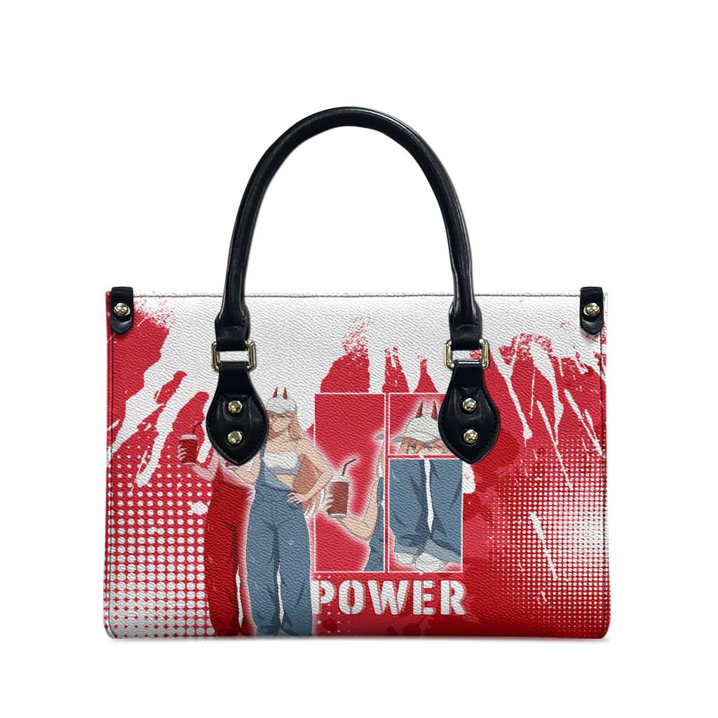 Power Chainsaw Man Leather Bag Grunge Pop Manga Panel Style