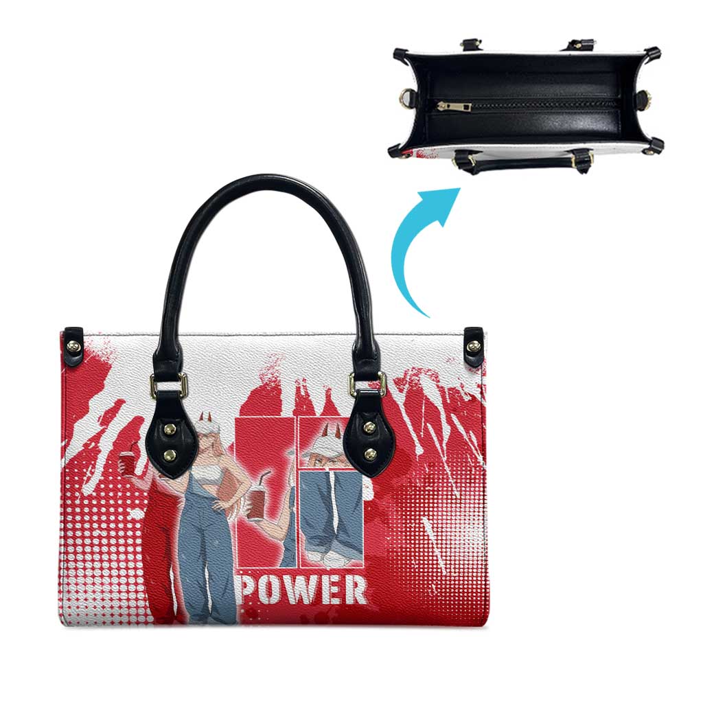 Power Chainsaw Man Leather Bag Grunge Pop Manga Panel Style