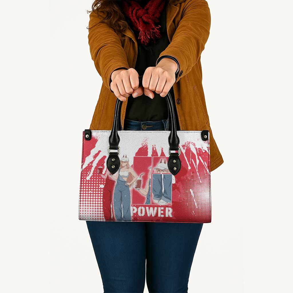 Power Chainsaw Man Leather Bag Grunge Pop Manga Panel Style