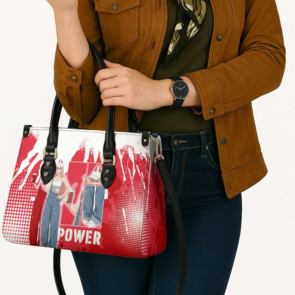 Power Chainsaw Man Leather Bag Grunge Pop Manga Panel Style