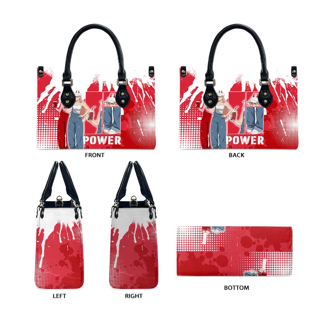 Power Chainsaw Man Leather Bag Grunge Pop Manga Panel Style