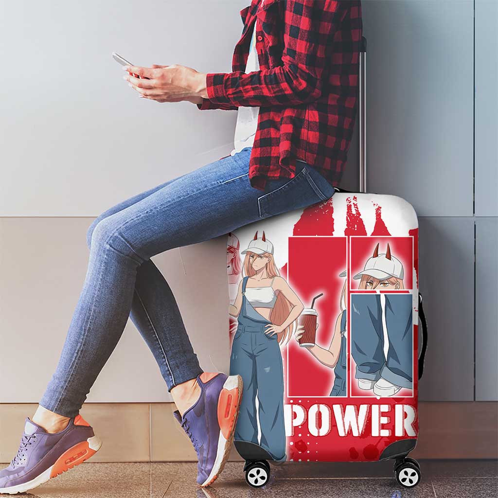 Power Chainsaw Man Luggage Cover Grunge Pop Manga Panel Style