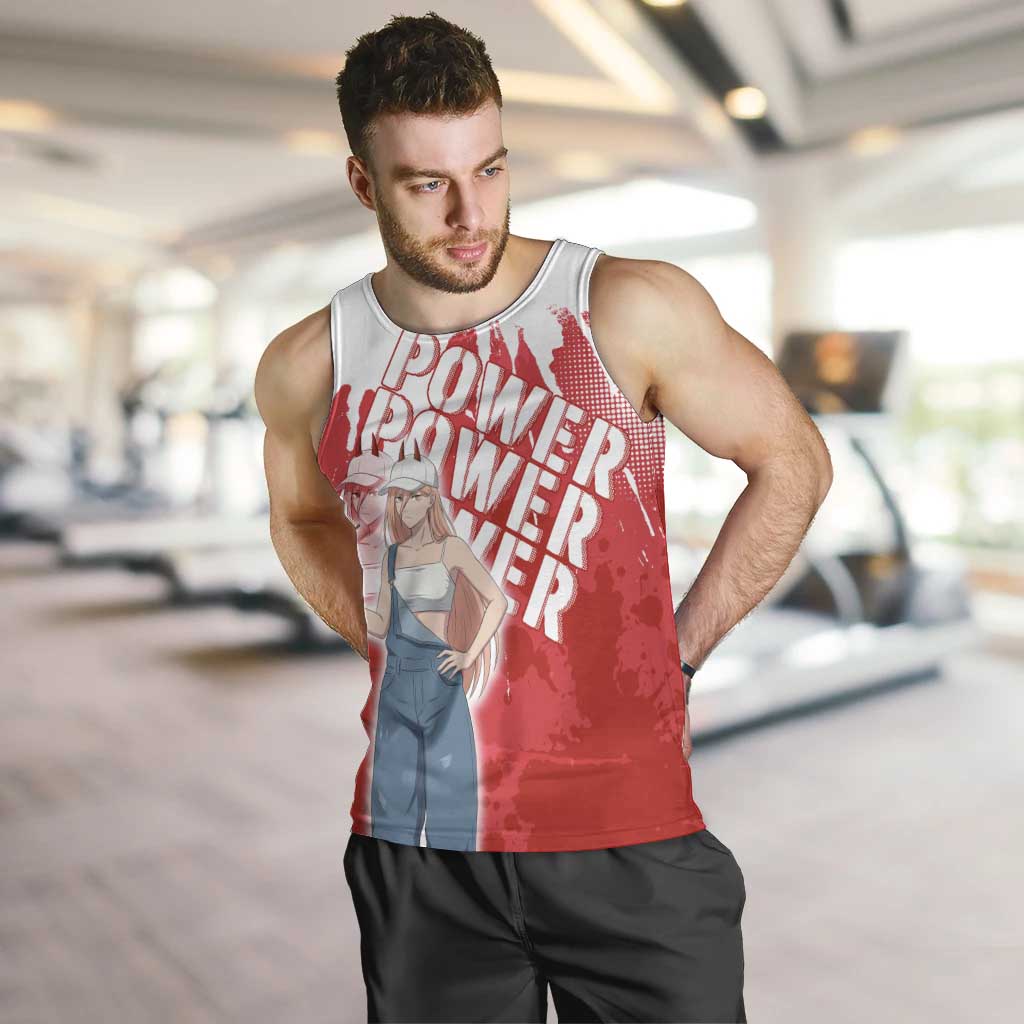 Power Chainsaw Man Men Tank Top Grunge Pop Manga Panel Style