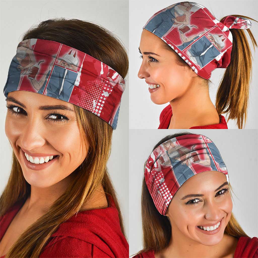 Power Chainsaw Man Neck Gaiter Grunge Pop Manga Panel Style