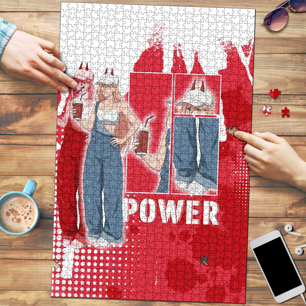 Power Chainsaw Man Puzzle Grunge Pop Manga Panel Style