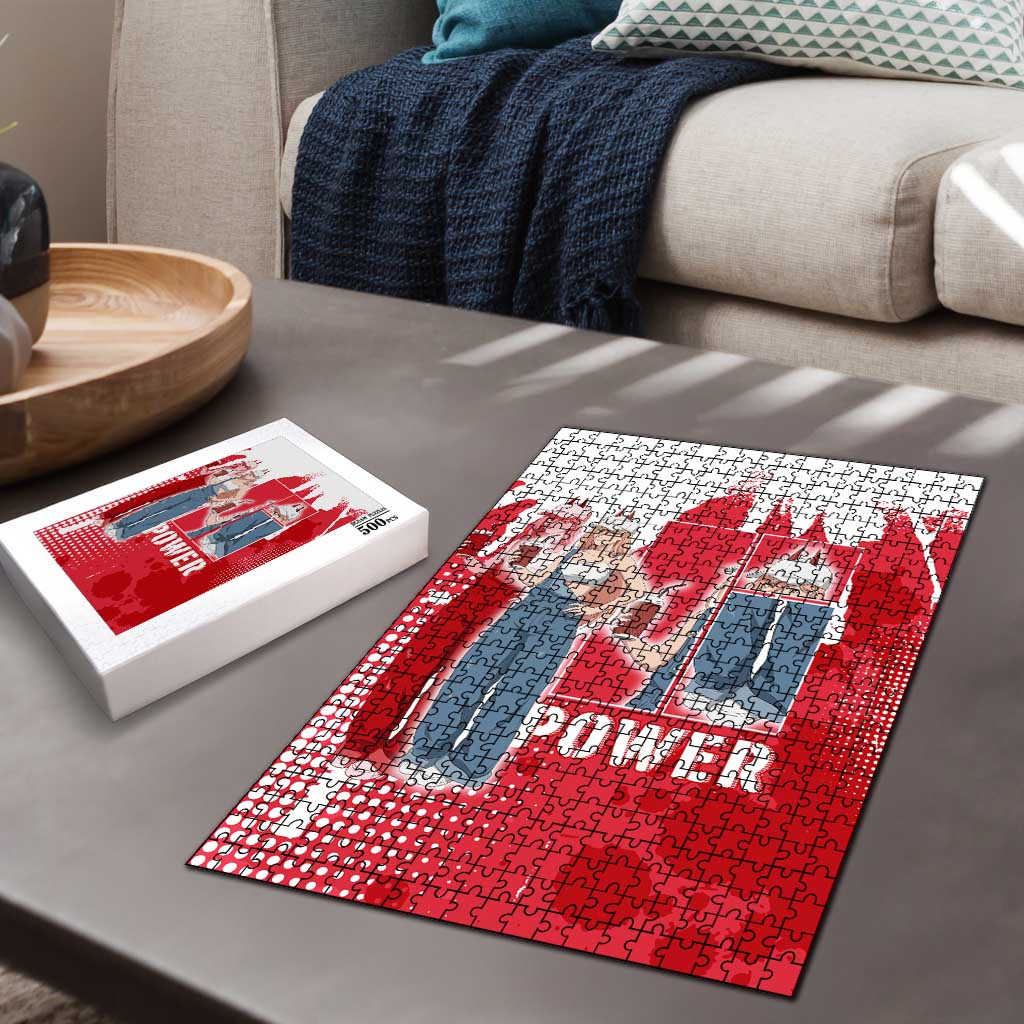 Power Chainsaw Man Puzzle Grunge Pop Manga Panel Style