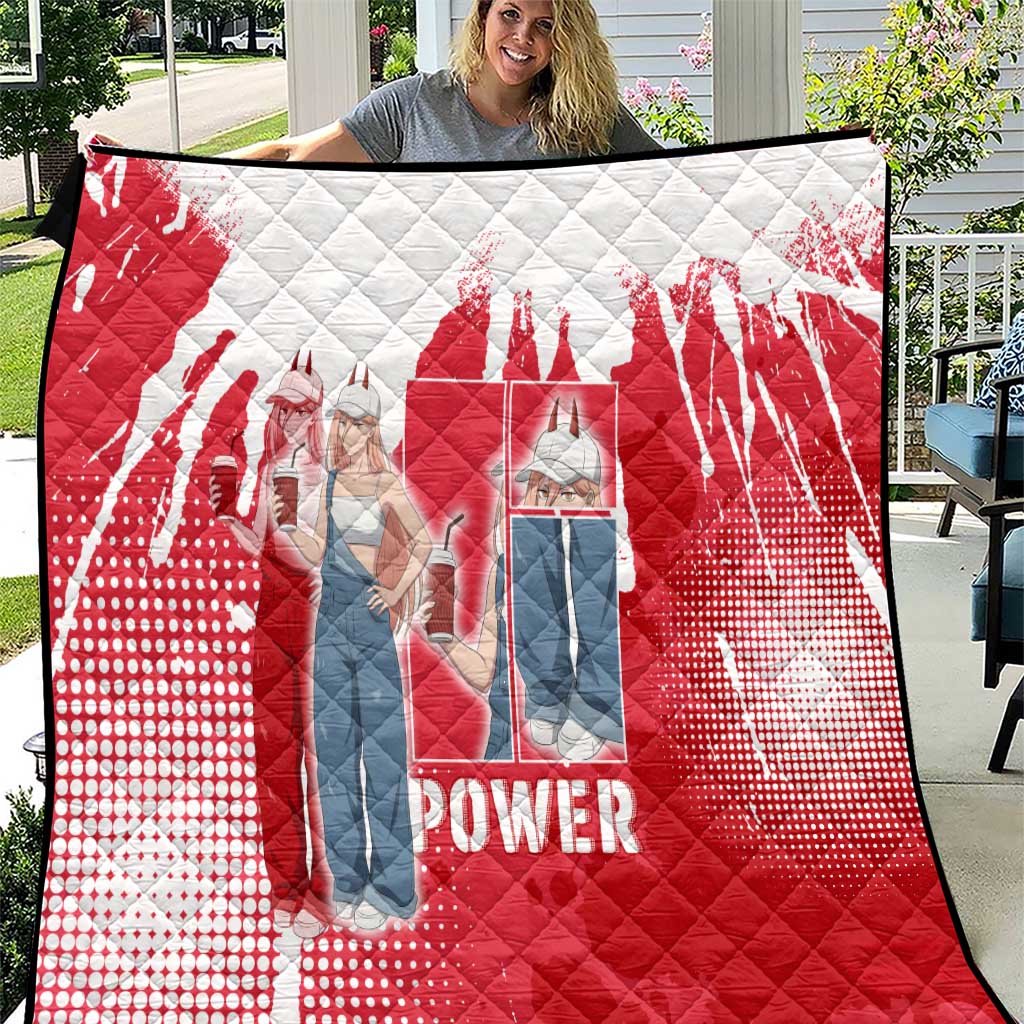 Power Chainsaw Man Quilt Grunge Pop Manga Panel Style