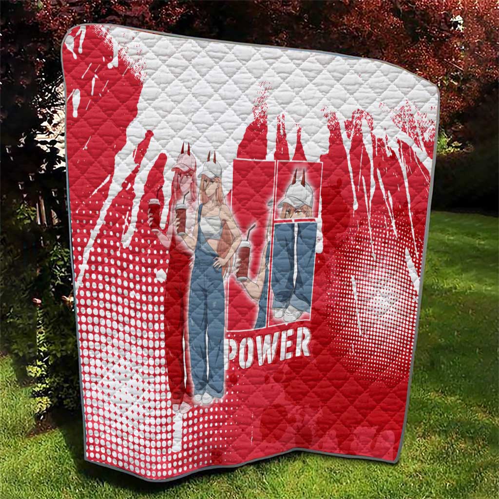 Power Chainsaw Man Quilt Grunge Pop Manga Panel Style