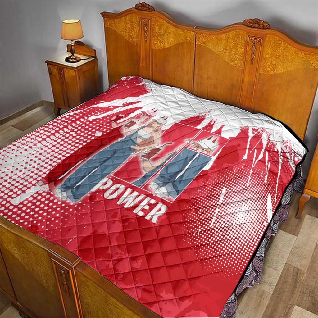 Power Chainsaw Man Quilt Grunge Pop Manga Panel Style