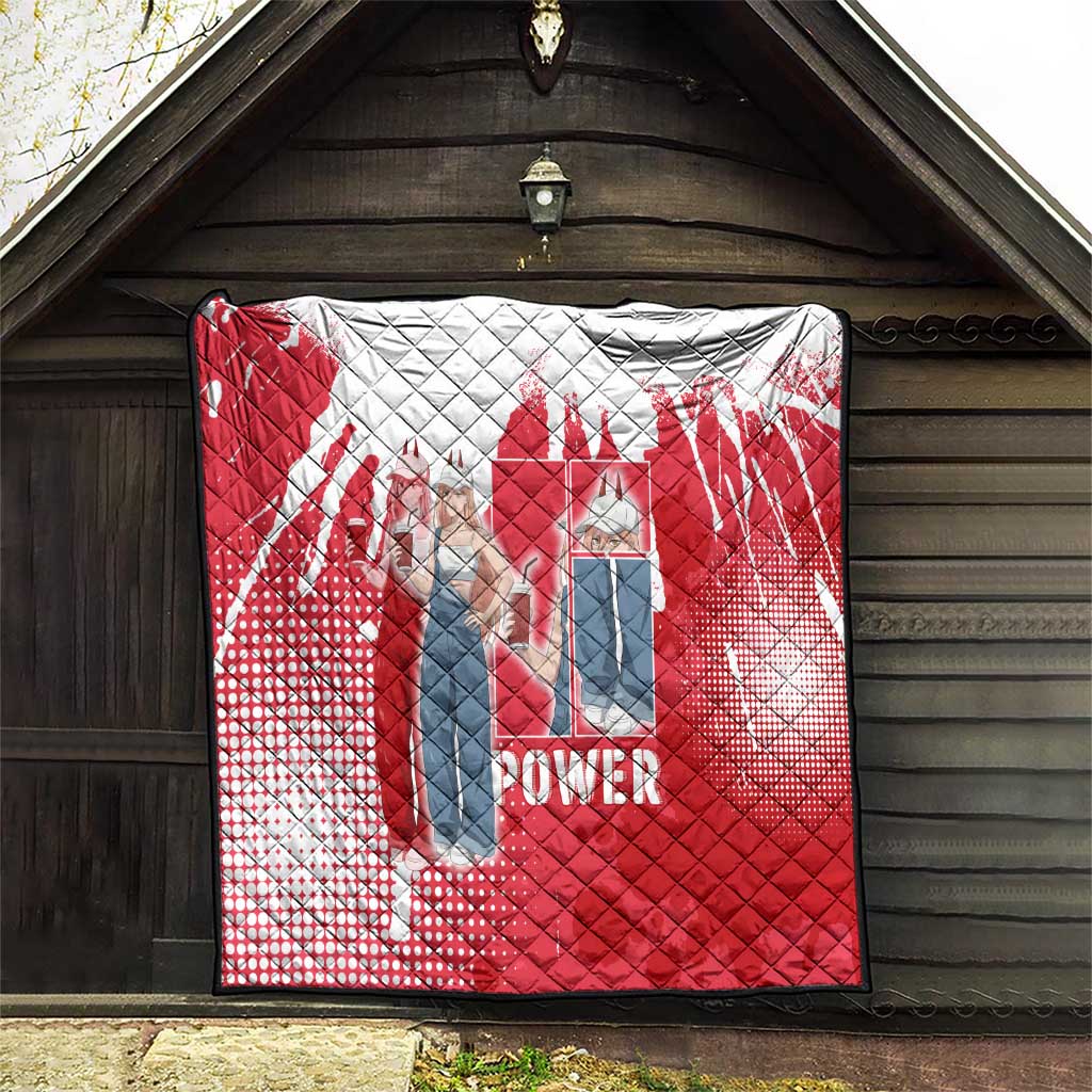 Power Chainsaw Man Quilt Grunge Pop Manga Panel Style