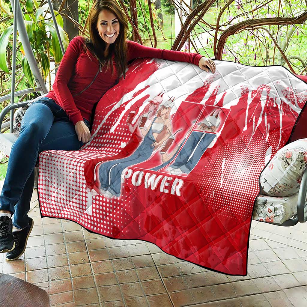 Power Chainsaw Man Quilt Grunge Pop Manga Panel Style