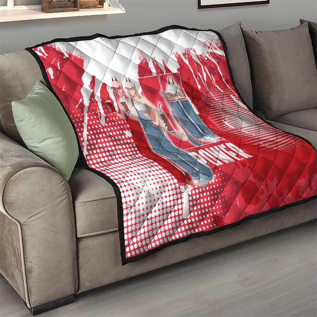 Power Chainsaw Man Quilt Grunge Pop Manga Panel Style