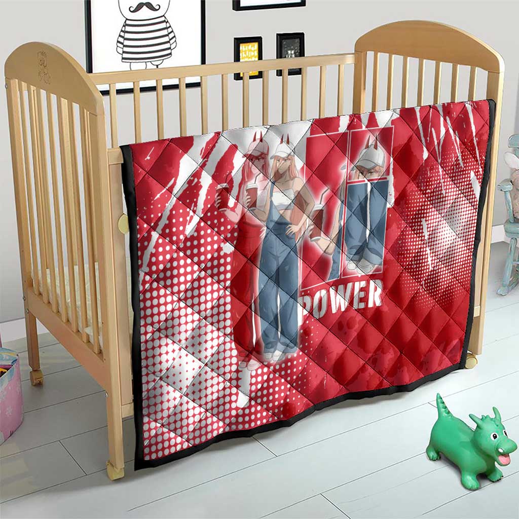 Power Chainsaw Man Quilt Grunge Pop Manga Panel Style