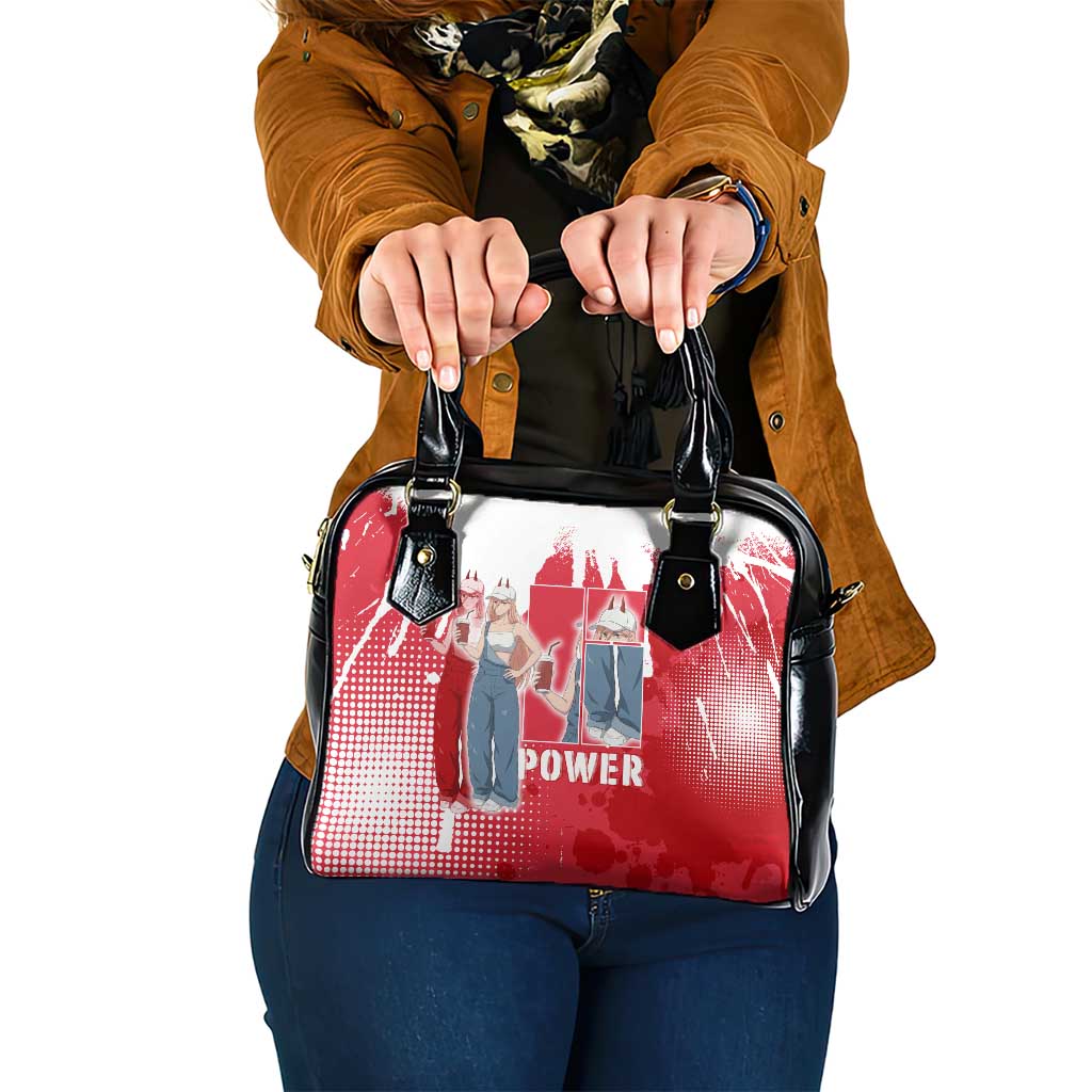 Power Chainsaw Man Shoulder Handbag Grunge Pop Manga Panel Style