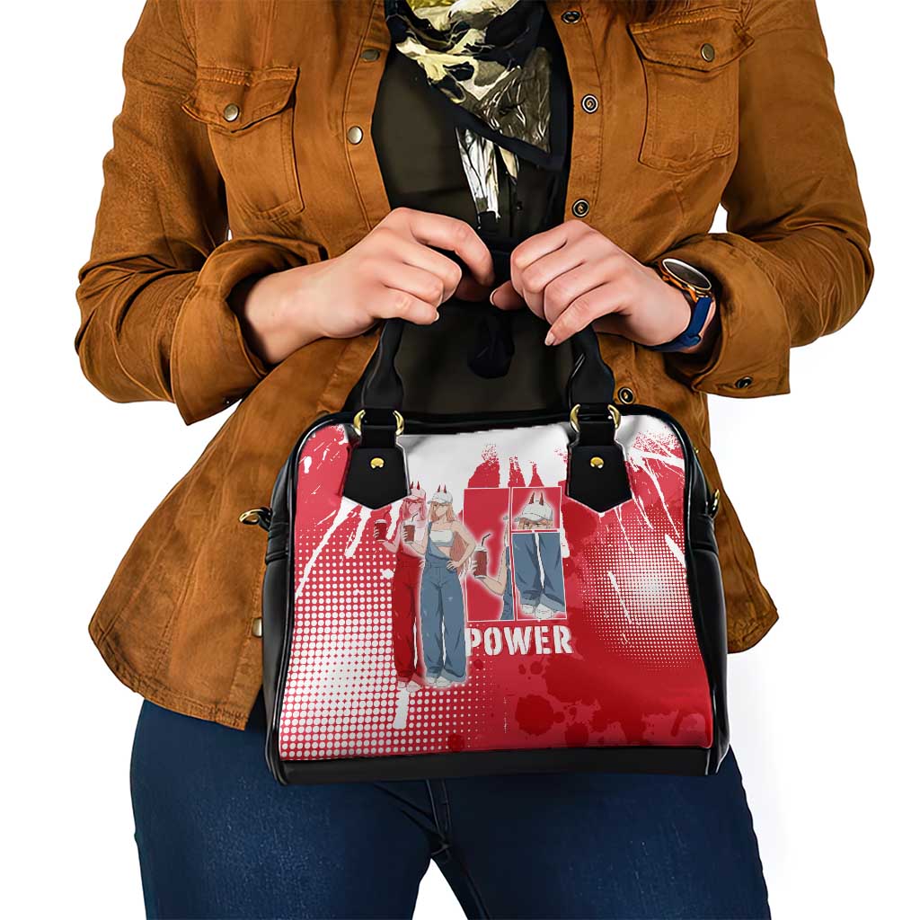 Power Chainsaw Man Shoulder Handbag Grunge Pop Manga Panel Style