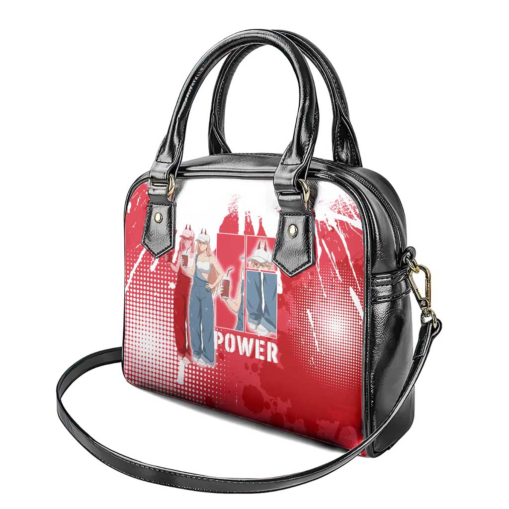 Power Chainsaw Man Shoulder Handbag Grunge Pop Manga Panel Style