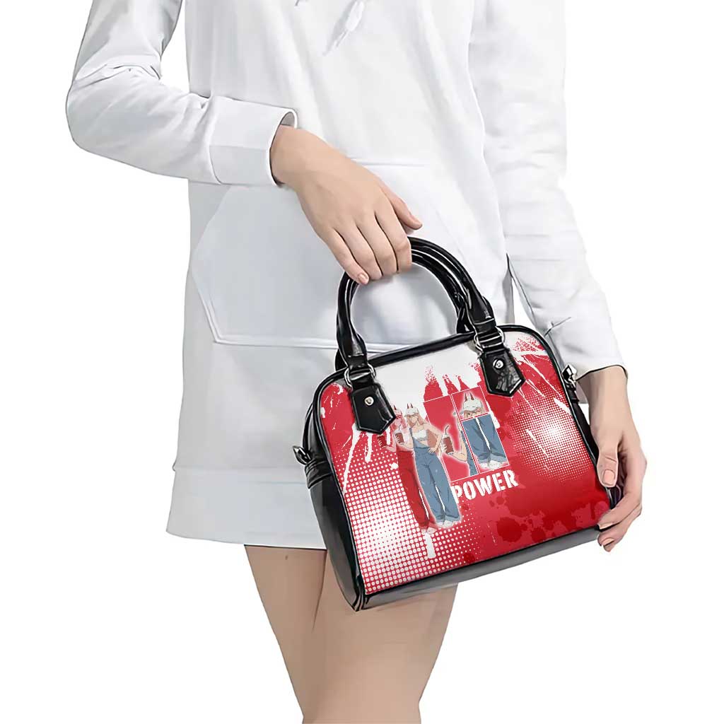 Power Chainsaw Man Shoulder Handbag Grunge Pop Manga Panel Style