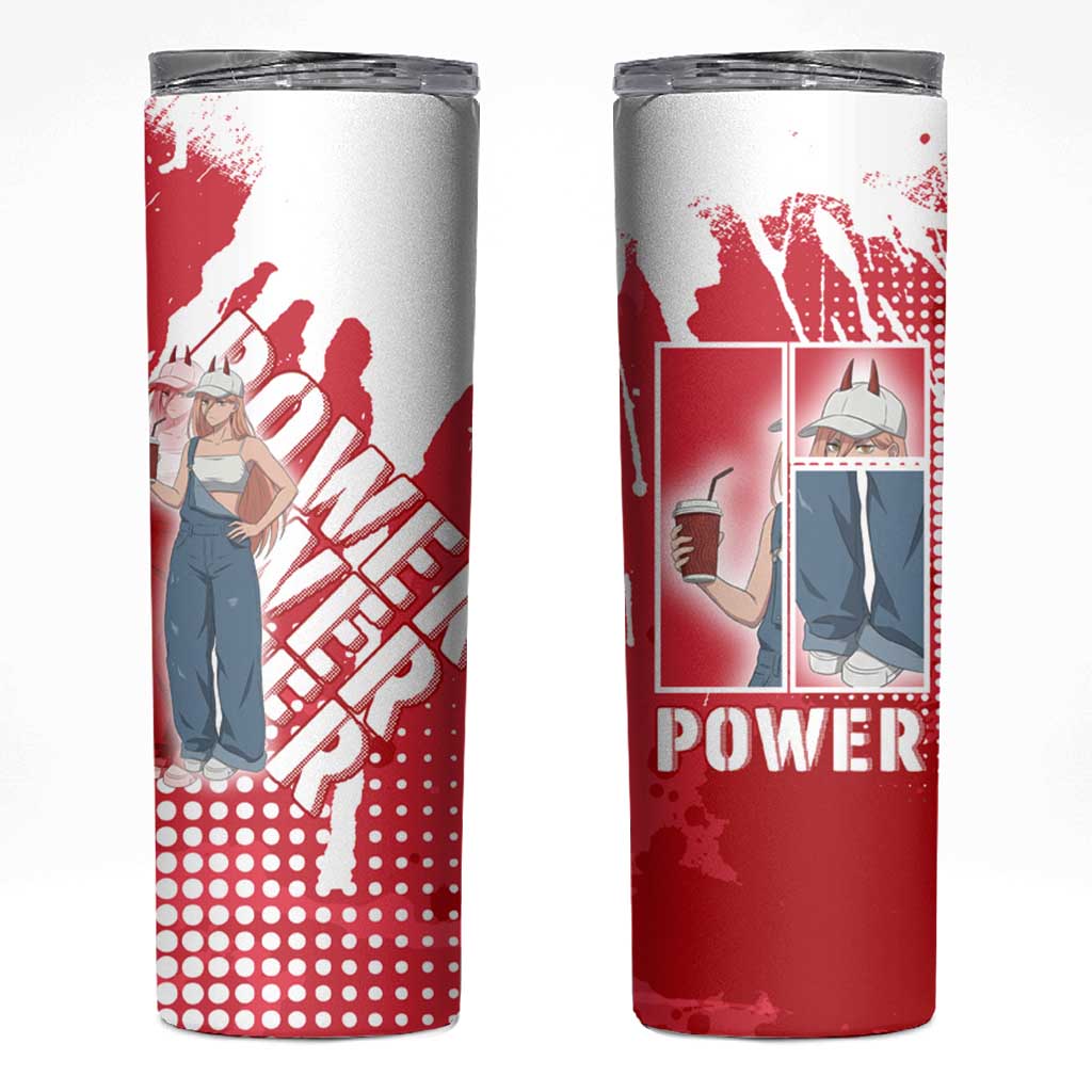 Power Chainsaw Man Skinny Tumbler Grunge Pop Manga Panel Style