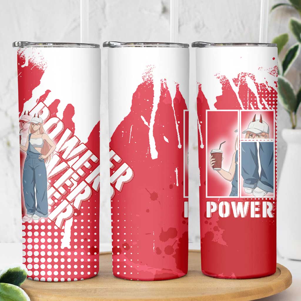 Power Chainsaw Man Skinny Tumbler Grunge Pop Manga Panel Style