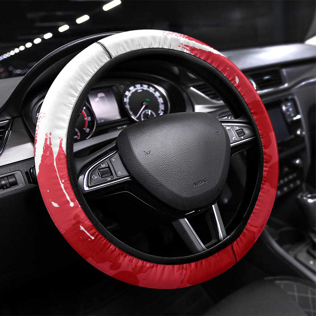 Power Chainsaw Man Steering Wheel Cover Grunge Pop Manga Panel Style