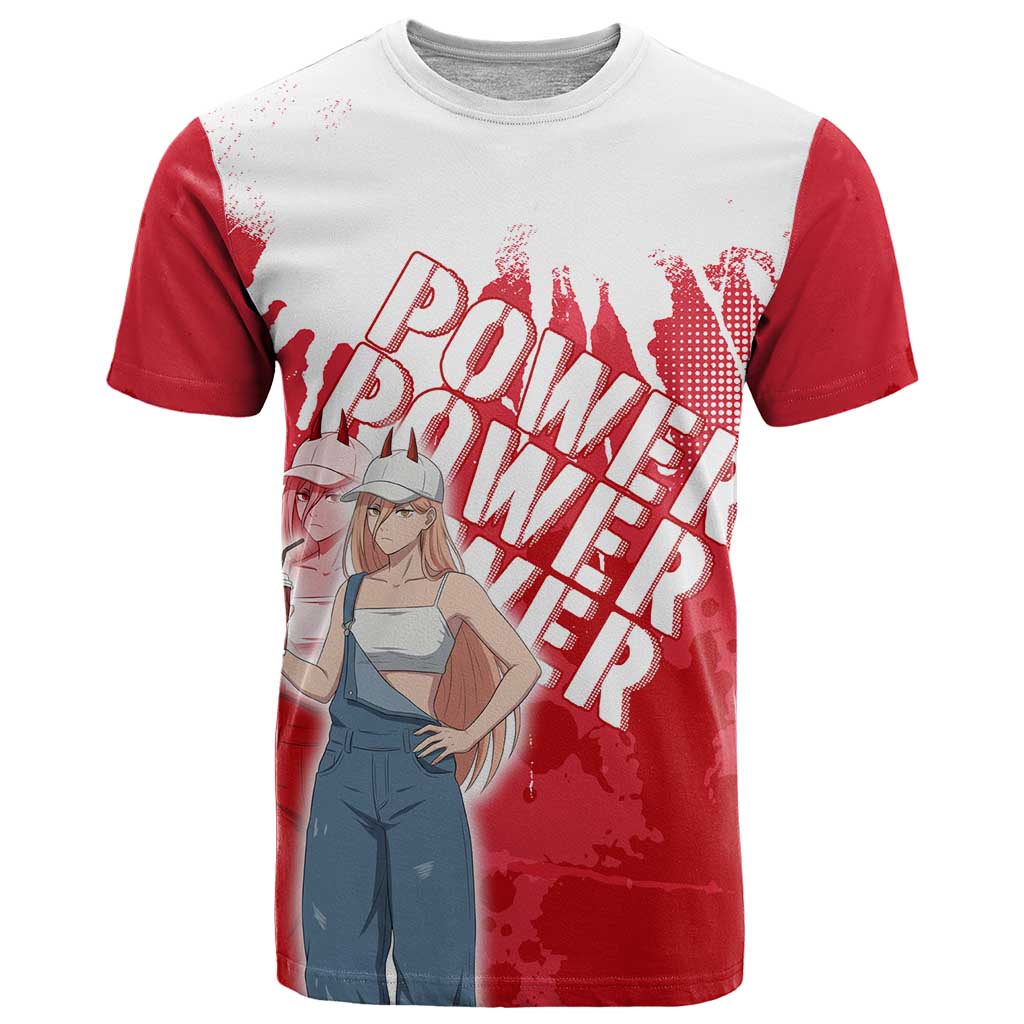 Power Chainsaw Man T Shirt Grunge Pop Manga Panel Style