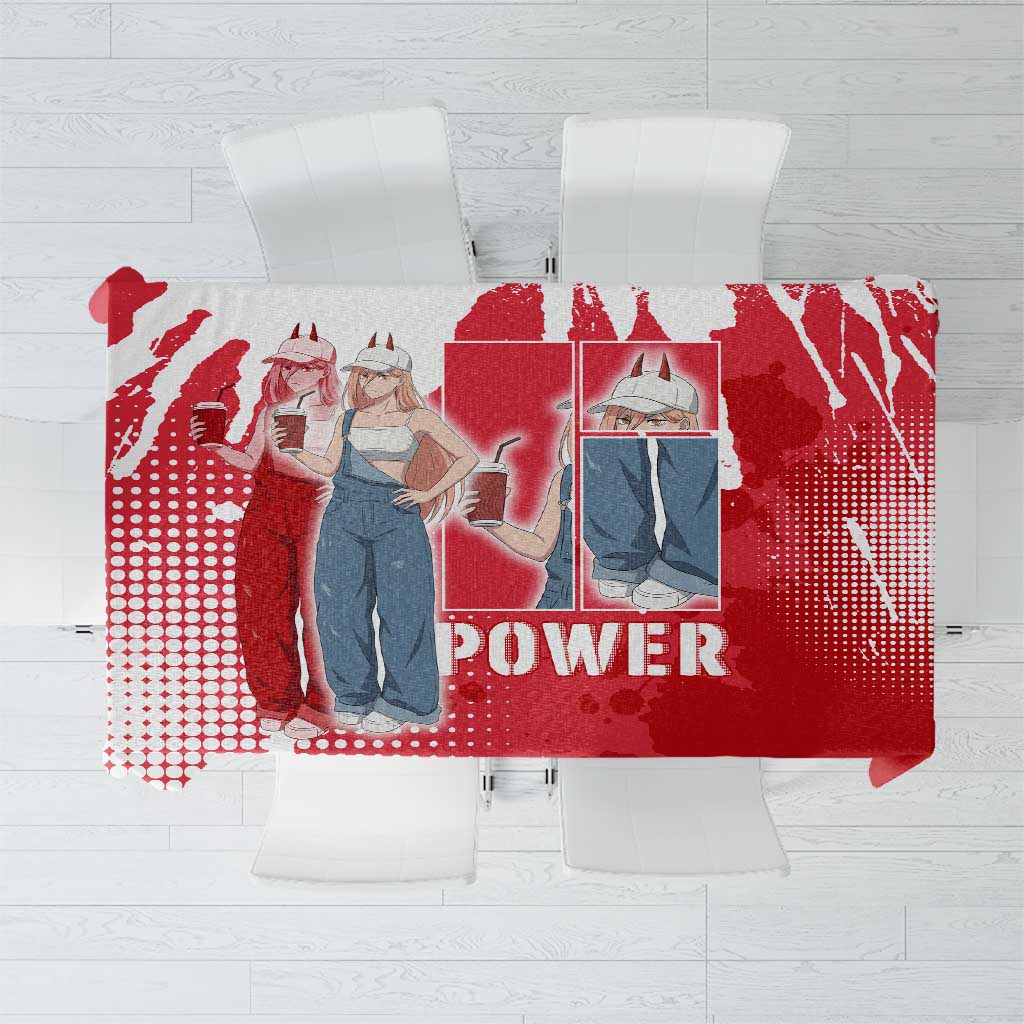 Power Chainsaw Man Tablecloth Grunge Pop Manga Panel Style