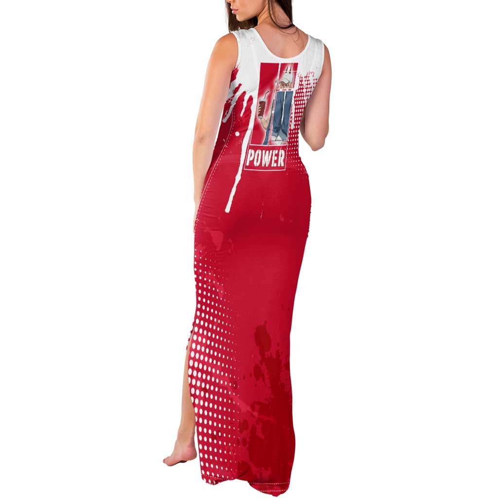 Power Chainsaw Man Tank Maxi Dress Grunge Pop Manga Panel Style