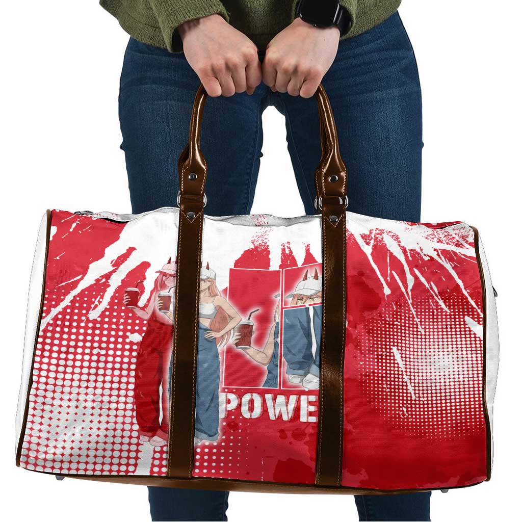 Power Chainsaw Man Travel Bag Grunge Pop Manga Panel Style
