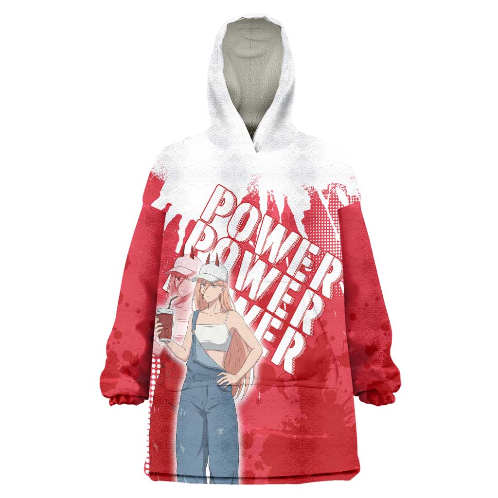 Power Chainsaw Man Wearable Blanket Hoodie Grunge Pop Manga Panel Style