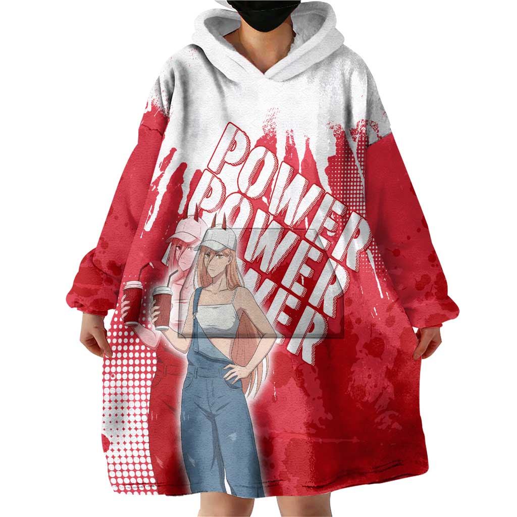 Power Chainsaw Man Wearable Blanket Hoodie Grunge Pop Manga Panel Style