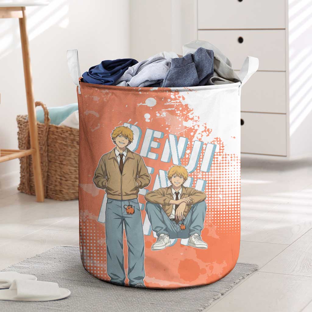 Denji Casual Chainsaw Man Laundry Basket Retro Manga Grunge Style