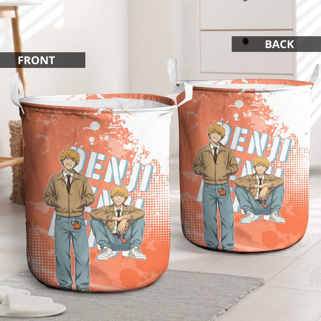 Denji Casual Chainsaw Man Laundry Basket Retro Manga Grunge Style