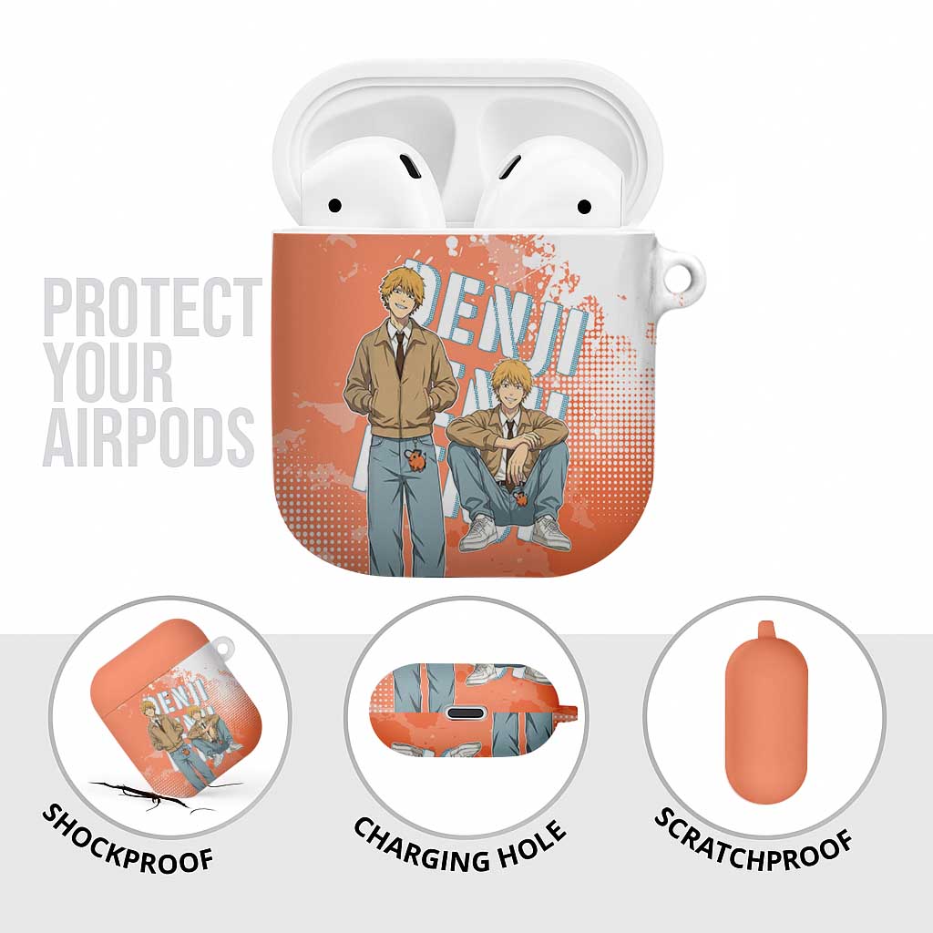 Denji Casual Chainsaw Man AirPods Case Retro Manga Grunge Style