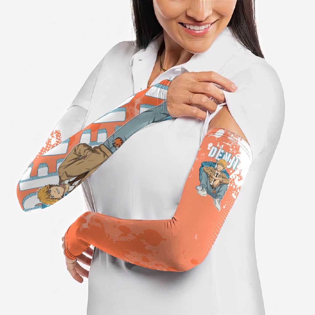 Denji Casual Chainsaw Man Arm Sleeves Retro Manga Grunge Style