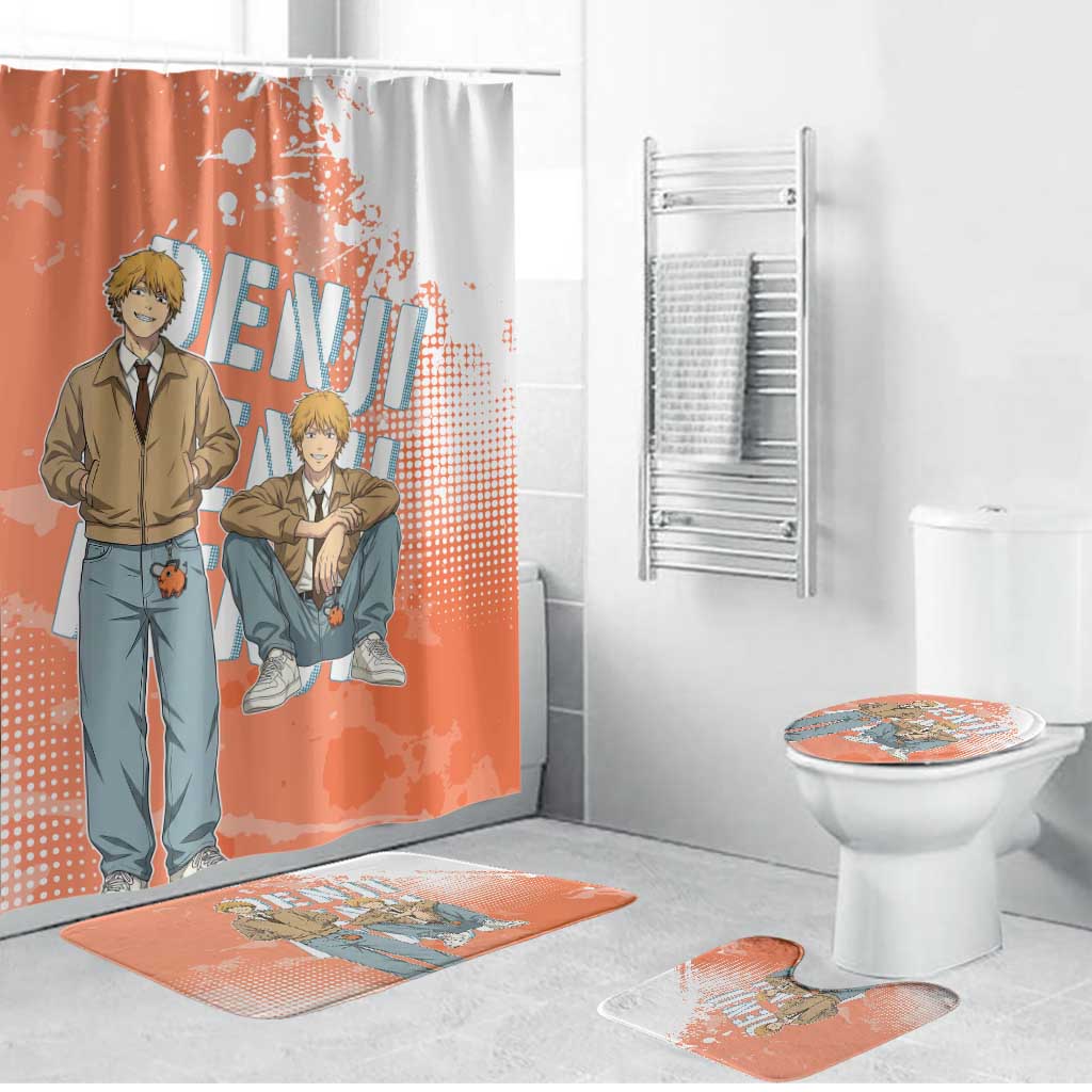 Denji Casual Chainsaw Man Bathroom Set Retro Manga Grunge Style