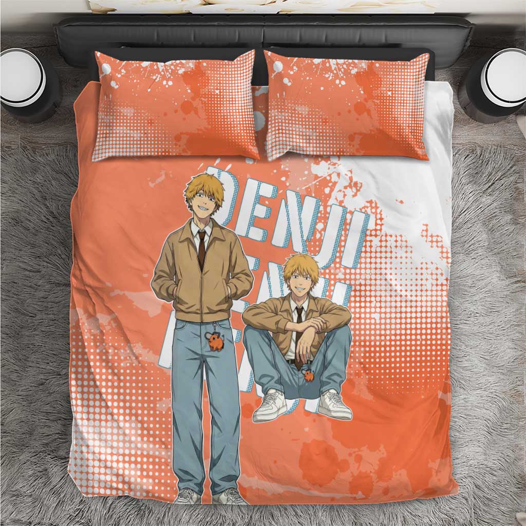 Denji Casual Chainsaw Man Bedding Set Retro Manga Grunge Style