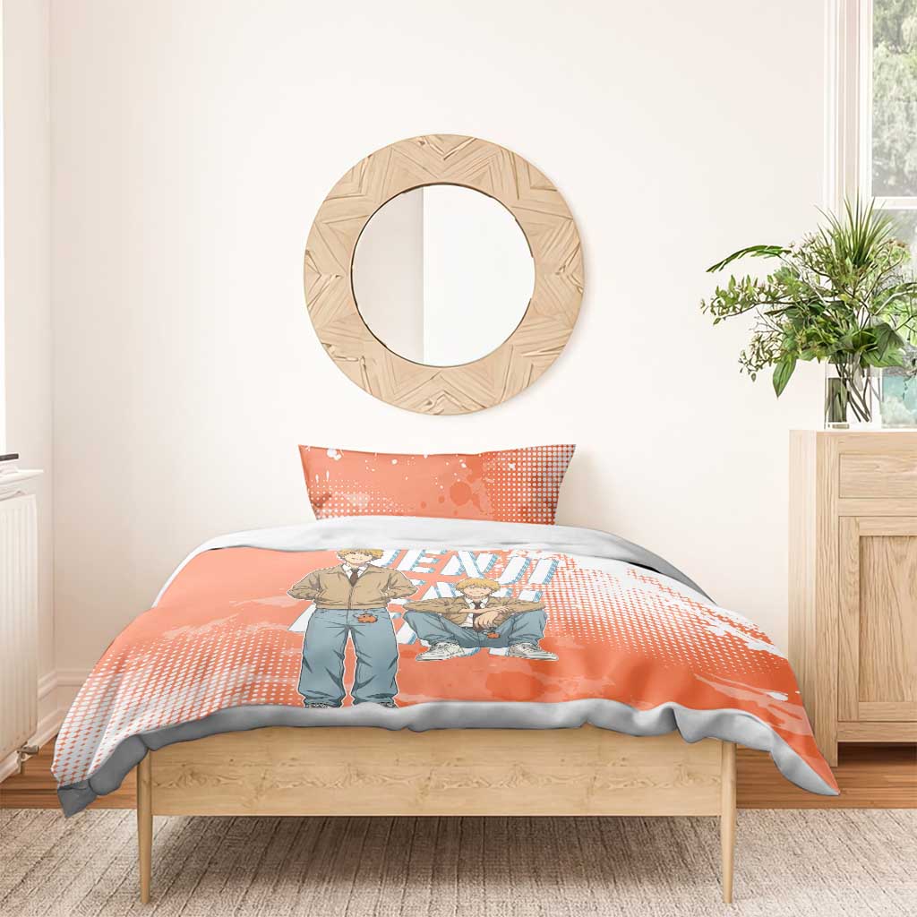 Denji Casual Chainsaw Man Bedding Set Retro Manga Grunge Style