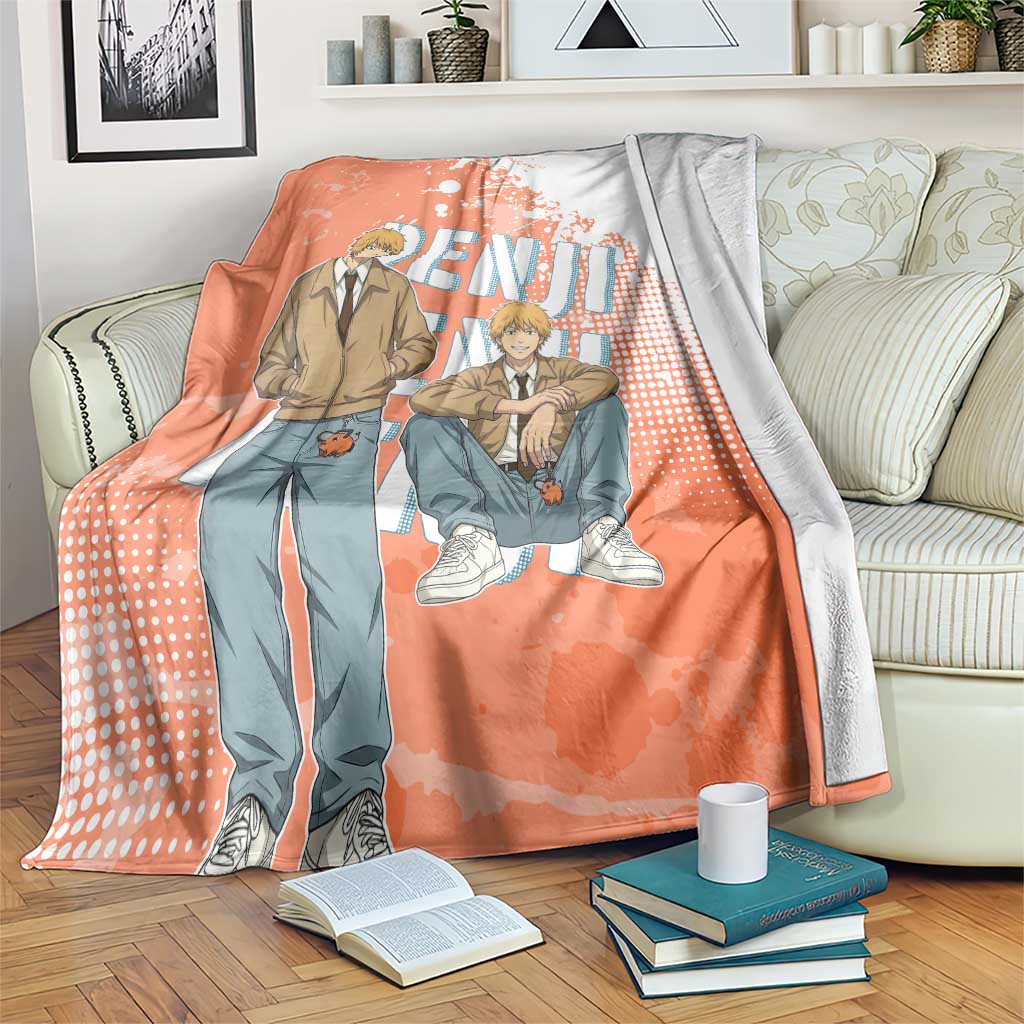 Denji Casual Chainsaw Man Blanket Retro Manga Grunge Style