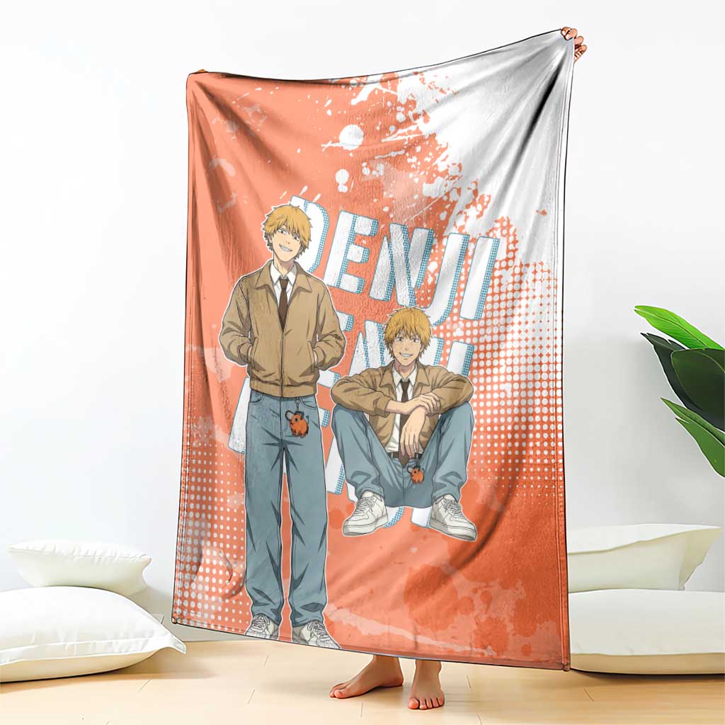 Denji Casual Chainsaw Man Blanket Retro Manga Grunge Style